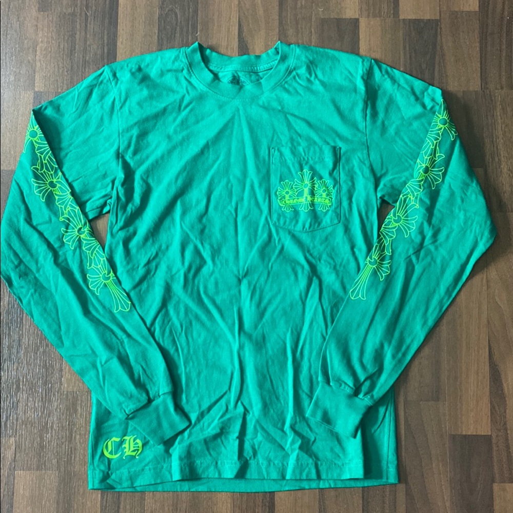 Chrome Hearts green long sleeve T-shirt